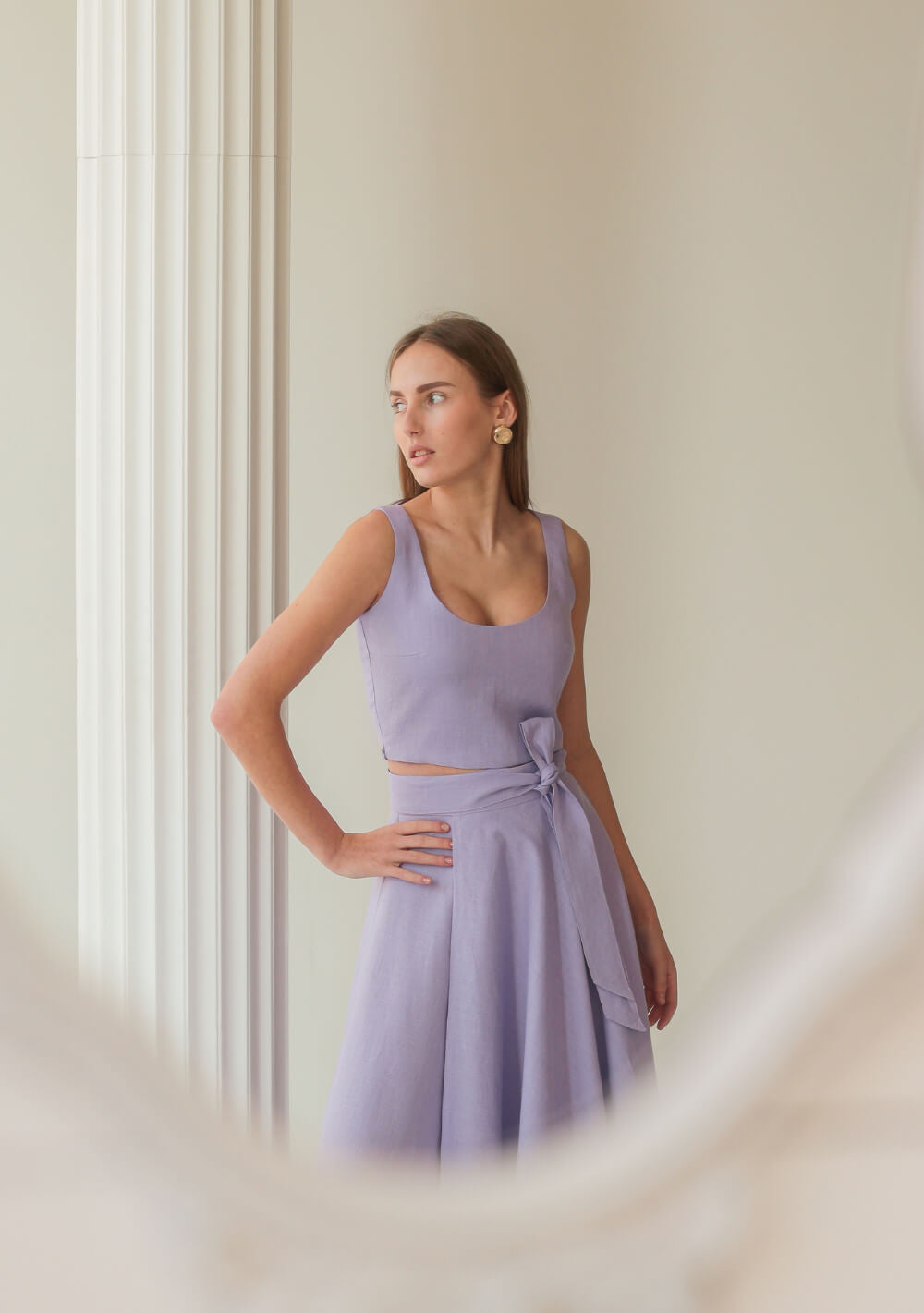 Linen circle skirt Kesiah
