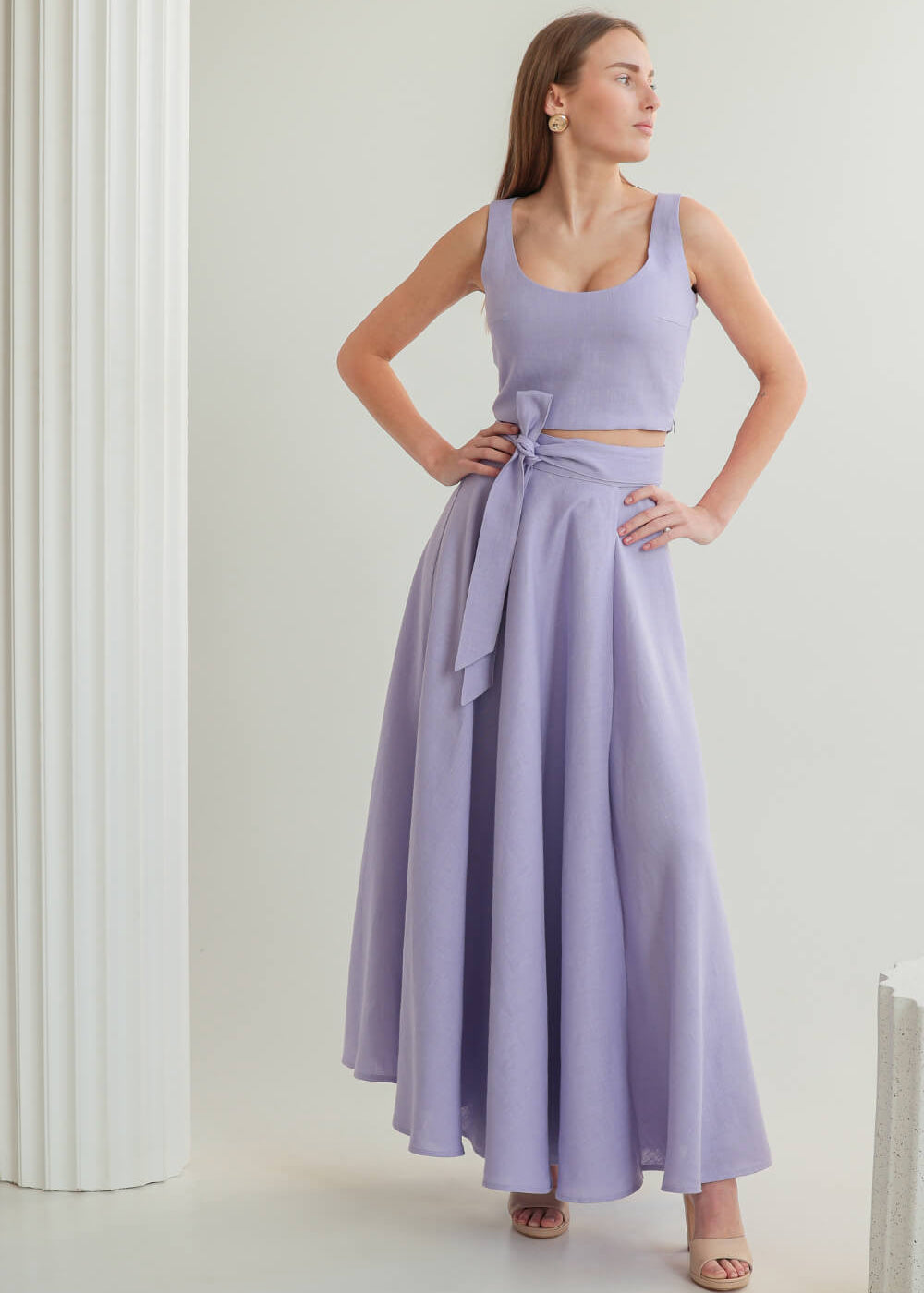 Linen circle skirt Kesiah