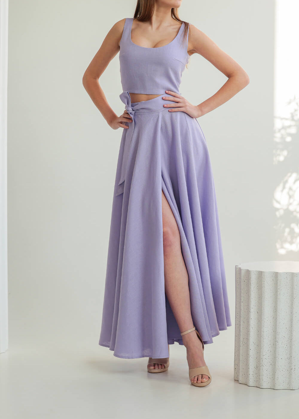 Linen circle skirt Kesiah