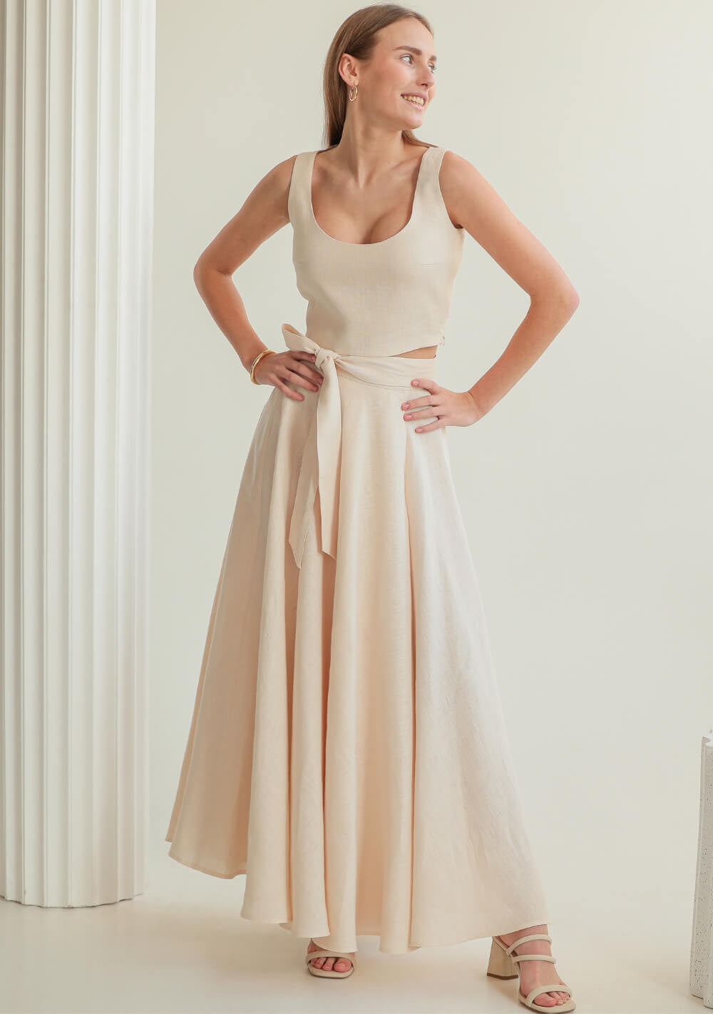Linen circle skirt Kesiah