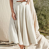 Linen circle skirt Wavy