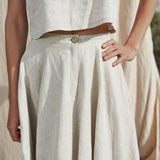 Linen circle skirt Wavy