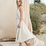 Linen circle skirt Wavy