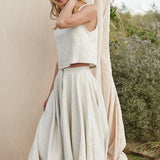Linen circle skirt Wavy