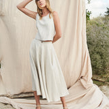 Linen circle skirt Wavy