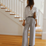 Linen collar shirt Amber
