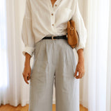 Linen collar shirt Amber