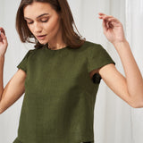 Linen crop top Amelia