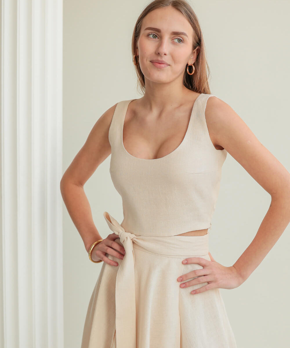 Linen crop top Ashley