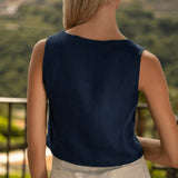 Linen crop top Heidi