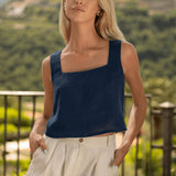 Linen crop top Heidi
