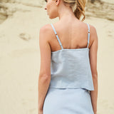 Linen crop top Ivy
