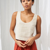 Linen crop top Stella
