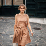 Linen crop top Leigh