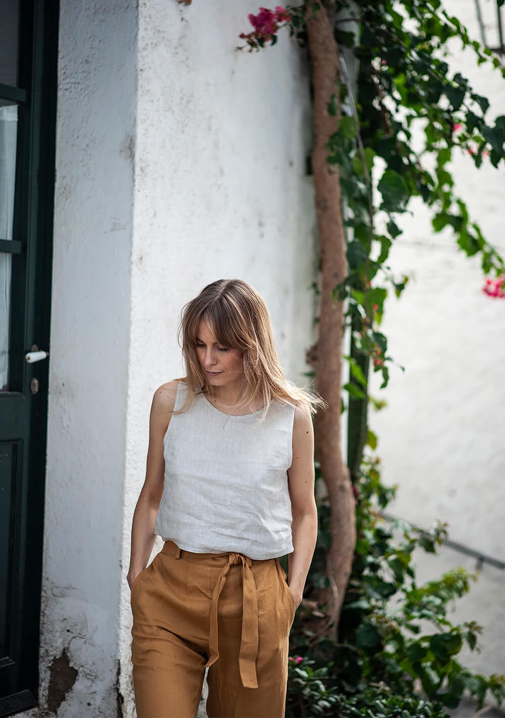 Linen crop top Leigh