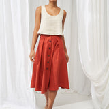 Linen crop top Stella
