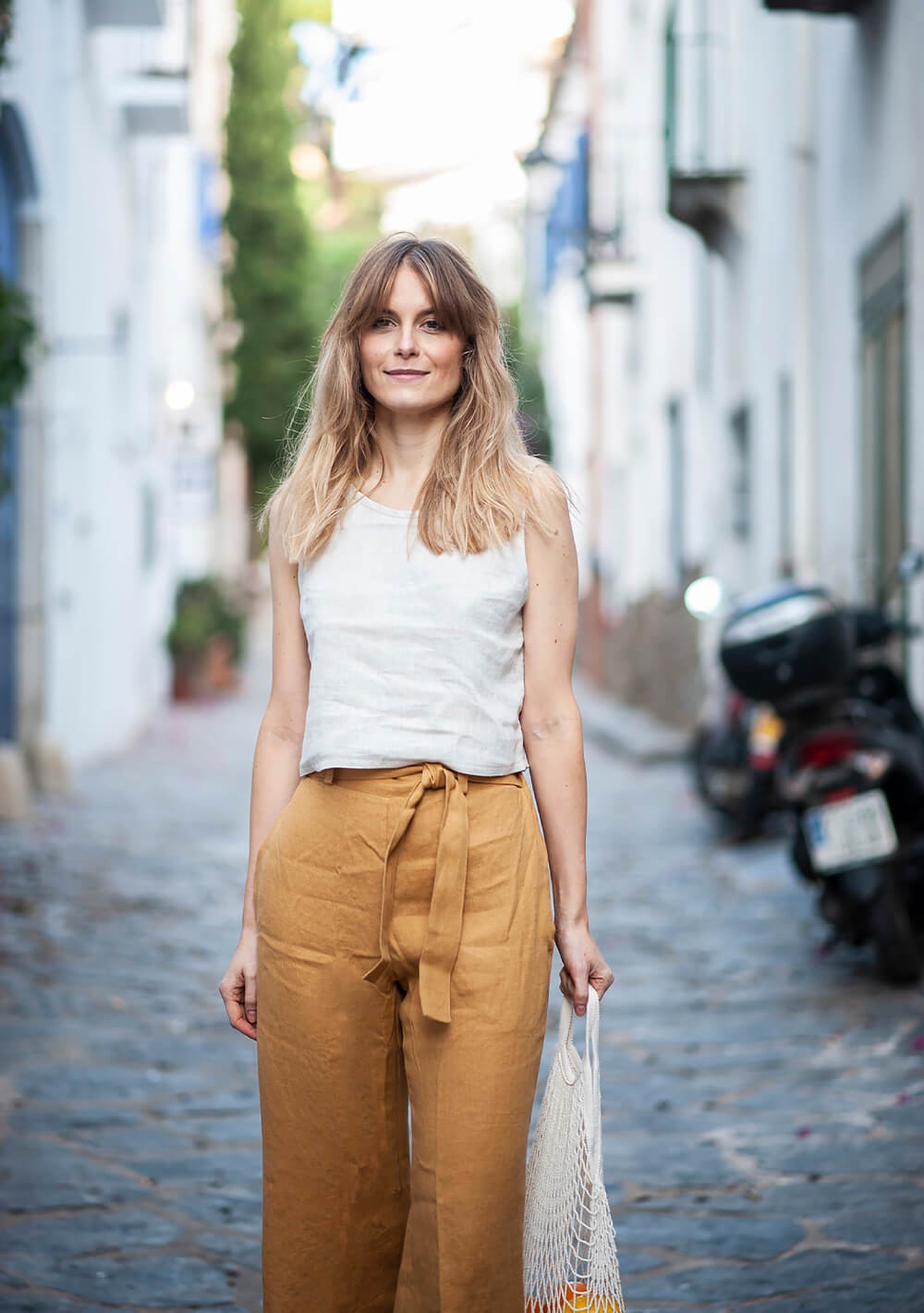 Linen crop top Leigh