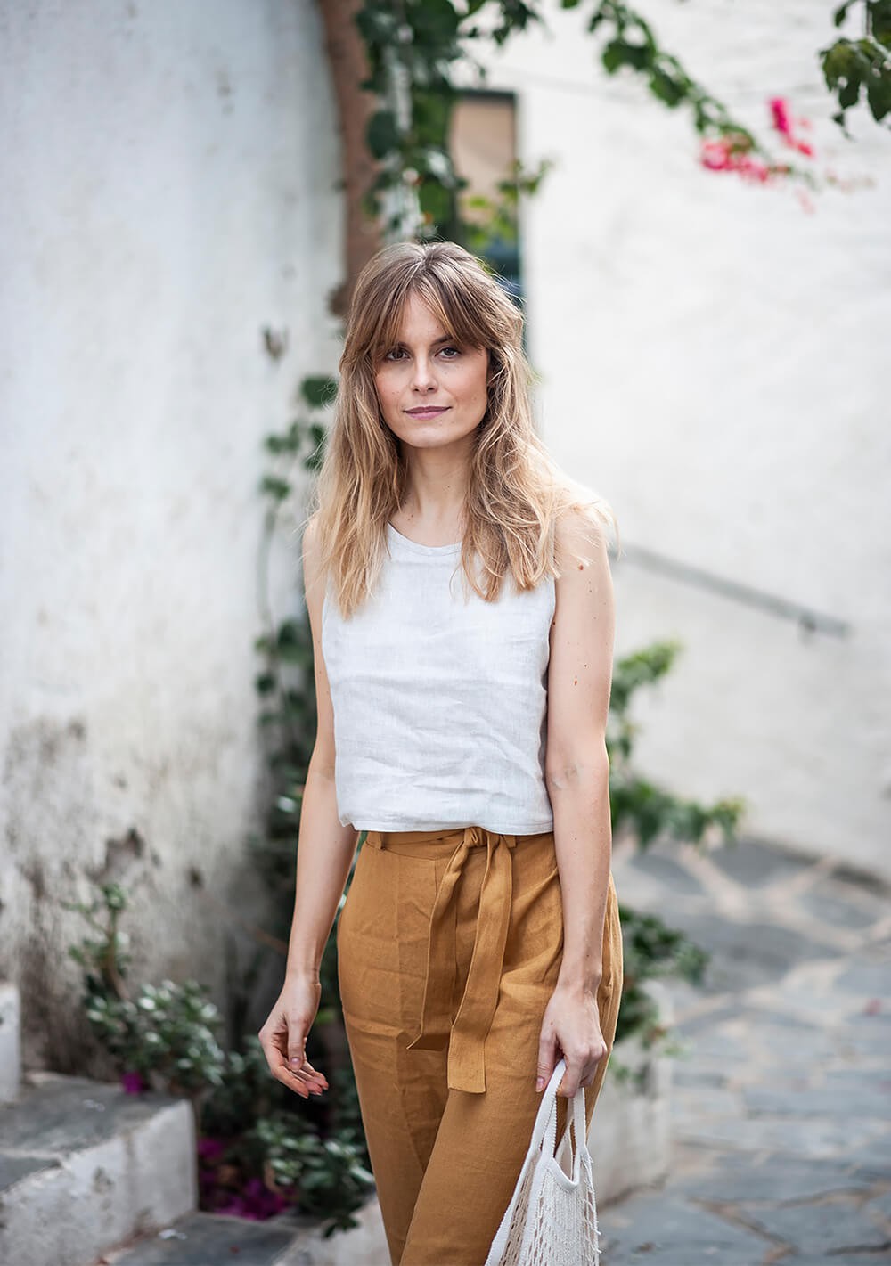 Linen crop top Leigh