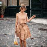 Linen crop top Leigh