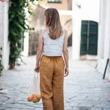 Linen crop top Leigh