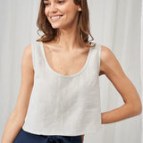 Linen crop top Stella