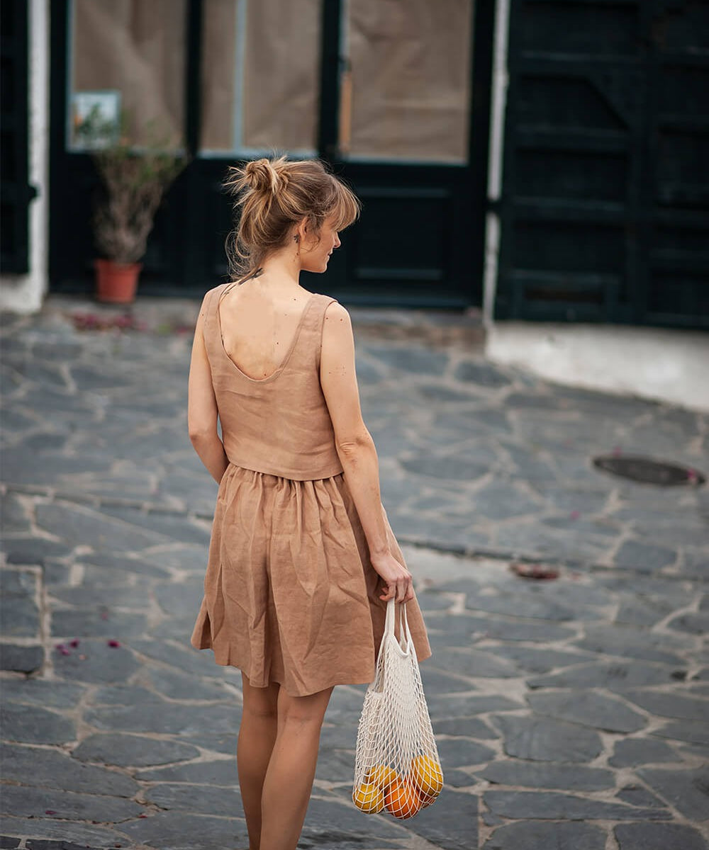 Linen crop top Leigh
