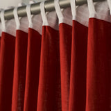 Color block linen curtain in light gray – multifunctional heading tape on a curtain rod