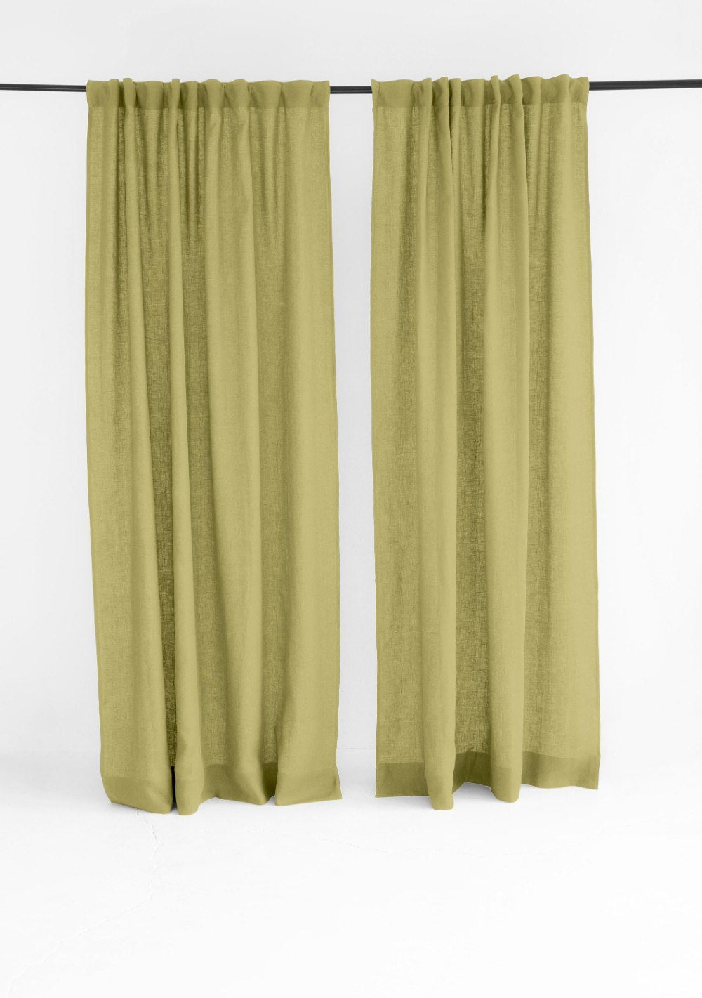 Linen curtain panel for rings or track – photo 4