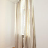 Linen curtain panel set in Natural