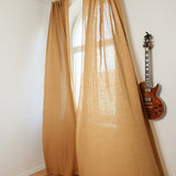 Linen curtain panels in Mustard