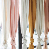 Linen curtain panels set