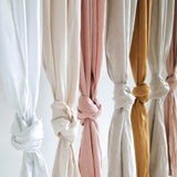 Linen curtain panels set