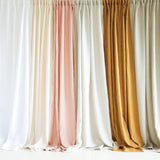 Linen curtain panels set