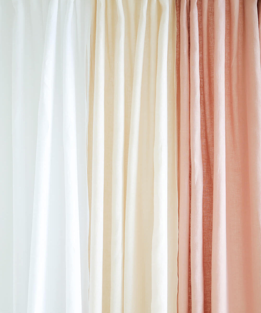 Linen curtain panels set