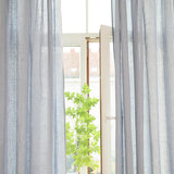 Linen curtains set in Bluish Gray