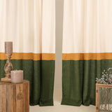 Linen curtains with multifunctional heading tape