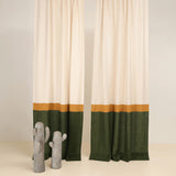 Linen curtains with multifunctional heading tape