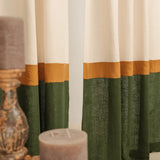 Linen curtains with multifunctional heading tape