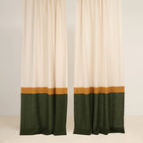 Linen curtains with multifunctional heading tape