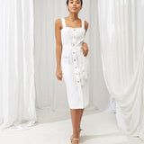 Linen button down dress Ava