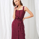 Linen button down dress Ava
