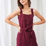 Linen button down dress Ava