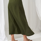 Linen front slit skirt Valencia