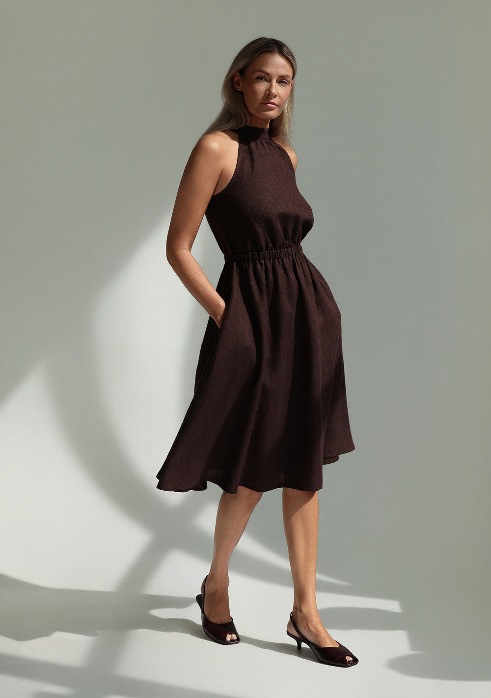 Linen halter dress Estelle