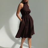 Linen halter dress Estelle