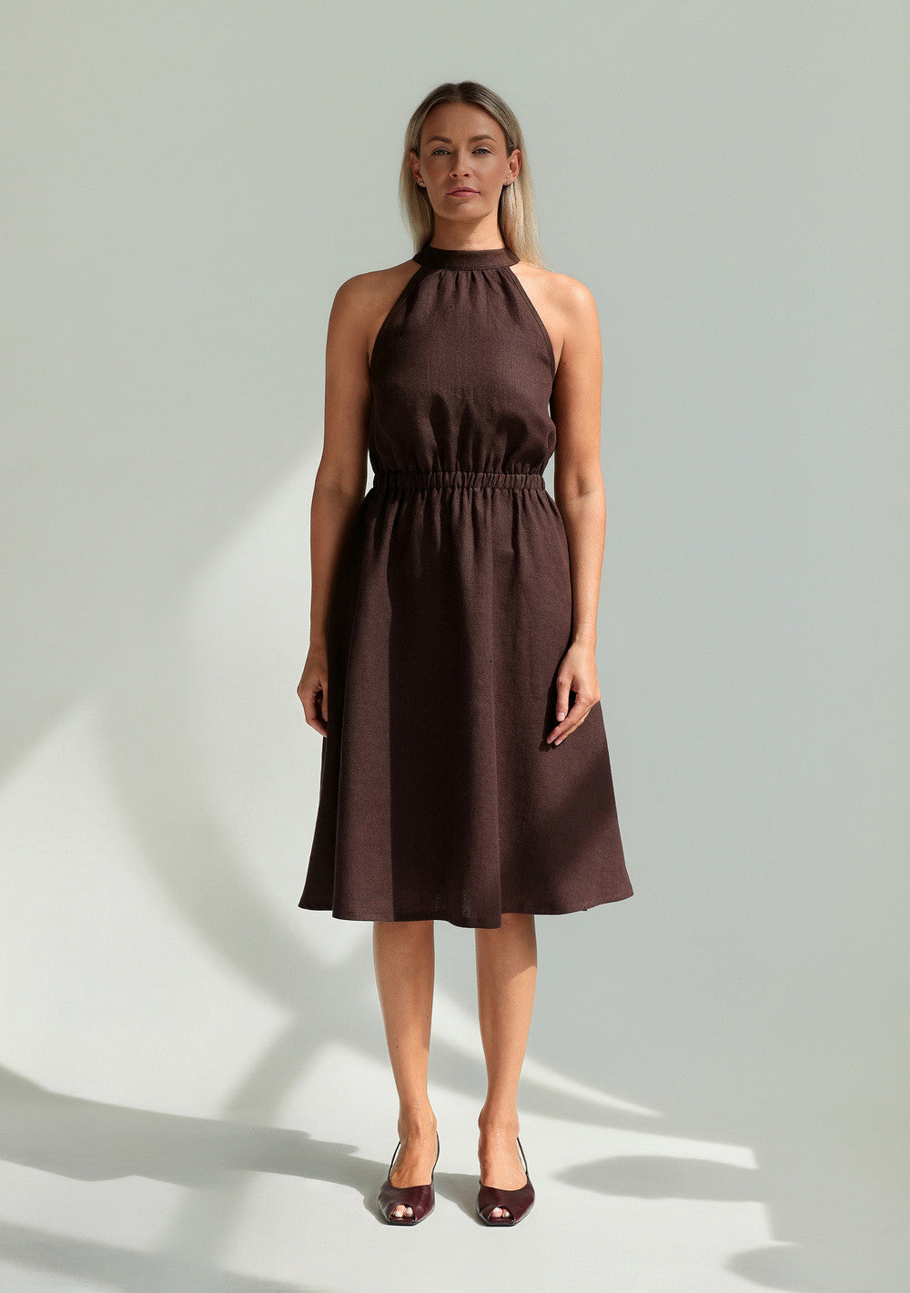 Linen halter dress Estelle