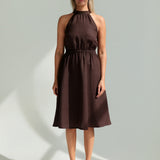 Linen halter dress Estelle
