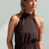 Linen halter dress Estelle