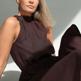 Linen halter dress Estelle