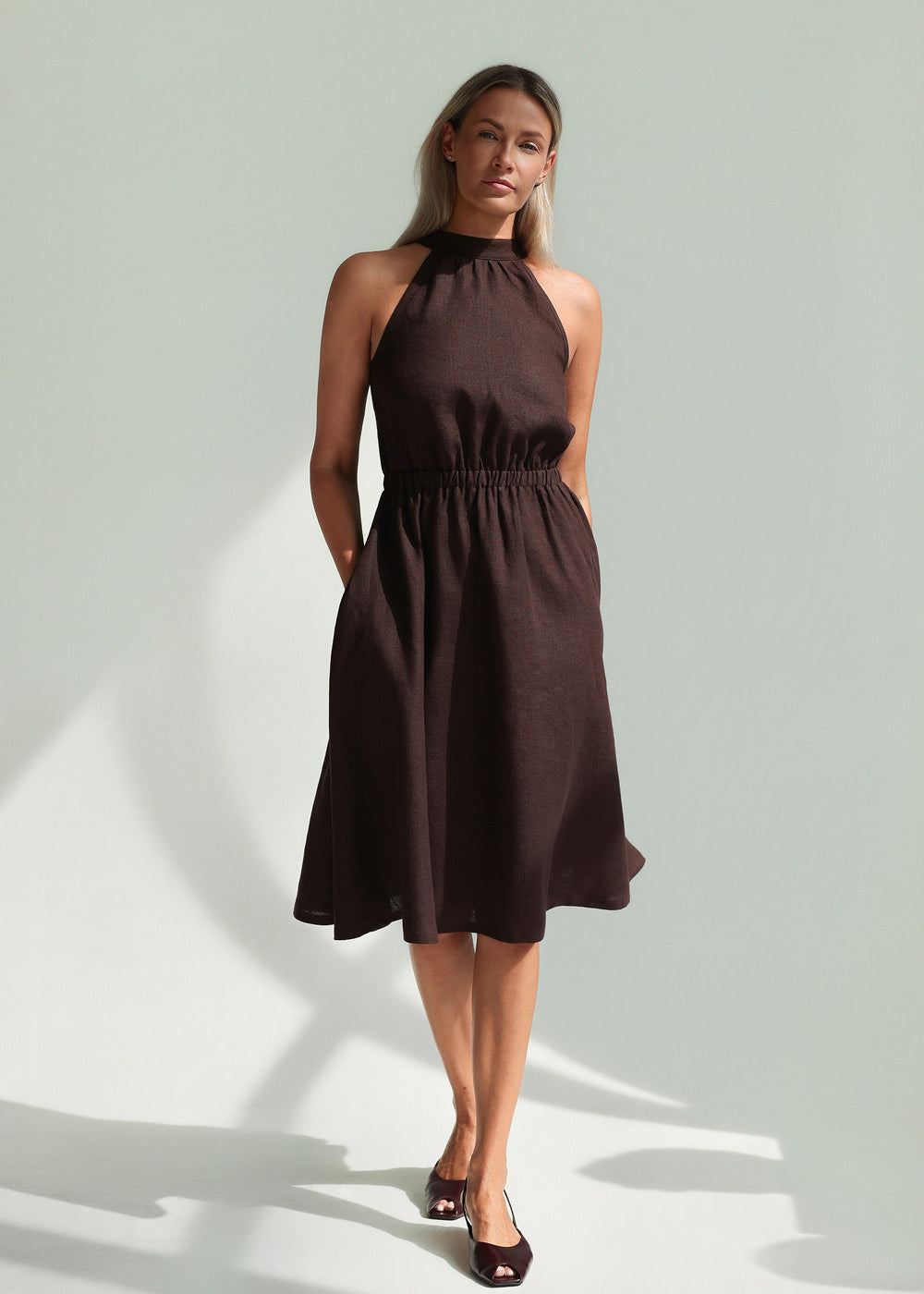 Linen halter dress Estelle